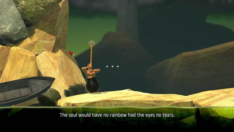 レビュー Getting Over It With Bennett Foddy ツボに入った男がハンマーだけで登山 超難度ゲーム Steam Humble Trove Jj Pcゲームラボ