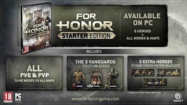 無料配布 フォーオナー For Honor Starter Edition Uplay Pc版 剣劇対戦tpsアクション 一週間限定配布 Jj Pcゲームラボ