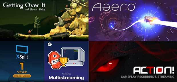 Humble Bundle Steamゲーム Aaero Getting Over It 動画配信