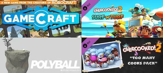 Steamゲーム6本 A 無料配布 Gamecraft 3dゲーム制作サンドボックス Overcooked 2 超絶料理ゲームのdlcほか 更新 Jj Pcゲームラボ